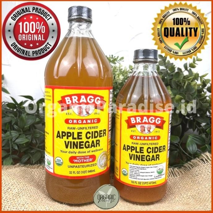 

STOK TERBATAS BRAGG APPLE CIDER VINEGAR 946 ML / CUKA APEL BRAGG 946 ML