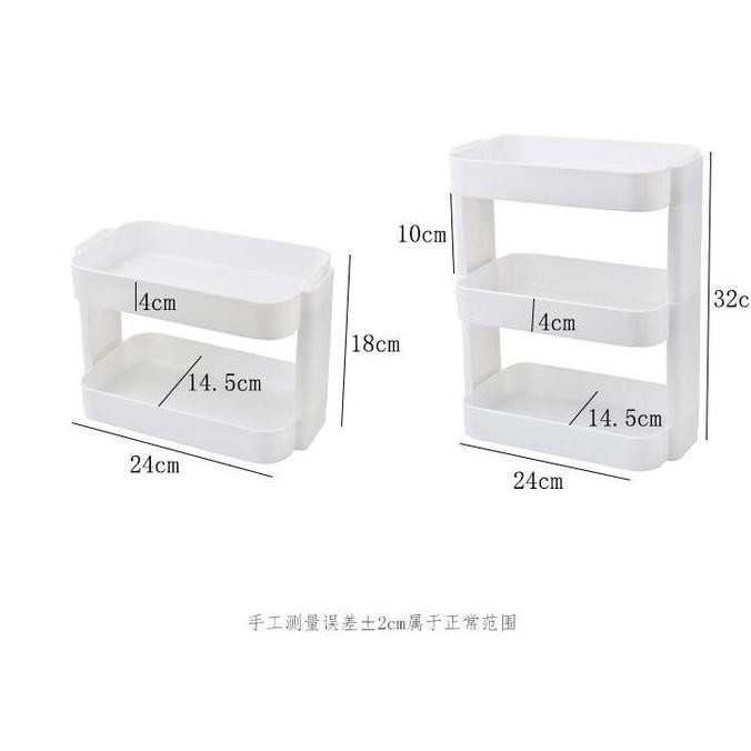 ready  [MILOLI] Rak Desktop Multi-layer Rak Penyimpanan Aesthetic Korean Style Rak Putih Tingkat Rak