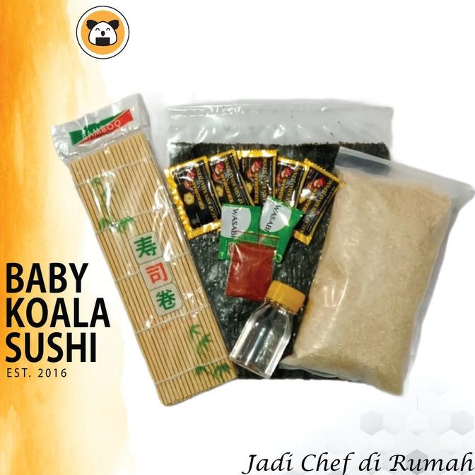 

STOK TERBATAS PAKET 1 BAHAN DASAR SUSHI | NORI, MAKISU, BERAS, CUKA SEASONING, SHOYU