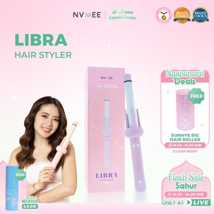 TERBARU - [NEW] - NVMEE - Libra Hair Styler 2.0 | Catokan Keriting Otomatis | Corner Beauty