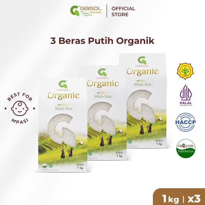 

Ready GASOL Beras Putih Organik 1Kg x 3