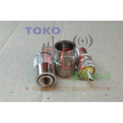 Tersedia Konektor Pl M Marushin Rg-6 5D Connector Pl Male To Rg6 Coax Kabel 5D