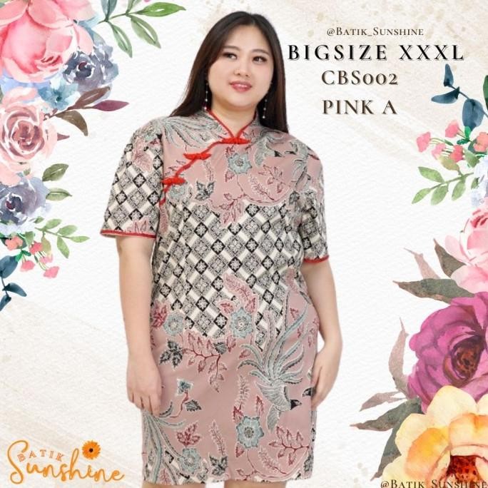Promo Cheongsam Sangjit Dress Batik Wanita size XXXL/Jumbo/Big Size CBS002(3