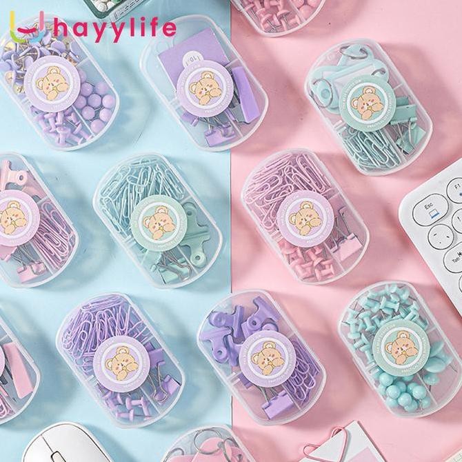 

ready HAYYLIFE Mini Set Stapler Set 3 in 1 Staples, Cute Stapler + Klip Kertas Binder - Stapler model macaroon, Stationary Sekolah/Kantor Dengan Kotak Plastik HL-AIB727 Stationery murah