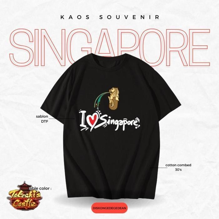 Kaos Murah Kaos Oleh Oleh Singapore Singapura  Baju Oleh-Oleh Singapore Singapura Kaos Souvenir Sing