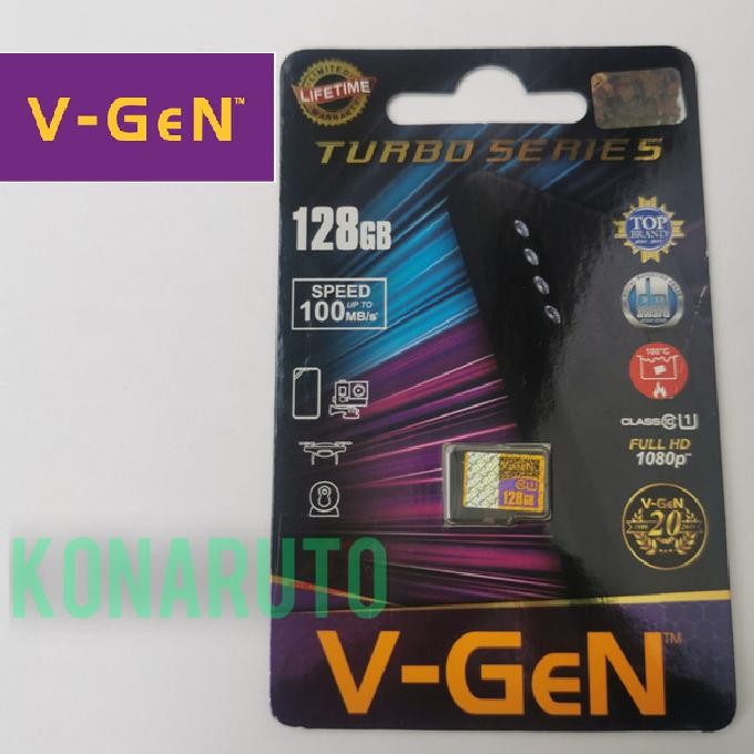 MicroSD 128GB Class10 V-GeN Turbo Micro SD Vgen Memory Original 128 GB
