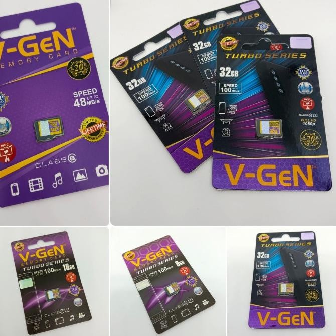MEMORI CARD VGEN 64GB, 128GB, 256GB, 512GB - Class10 KARTU SD VGEN