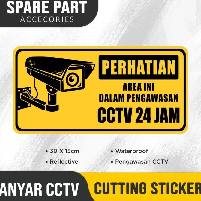 

ready Cutting Sticker / Stiker Area Pengawasan CCTV 30 X 15cm + Waterproof murah