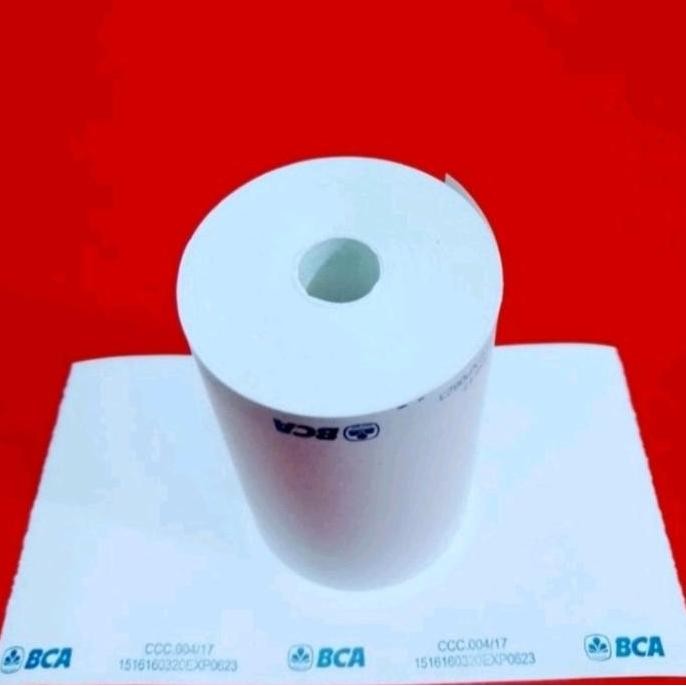 

ready Paket Murah 10 Roll Kertas Struk Thermal logo Bank B.c.A 58x40 mm murah