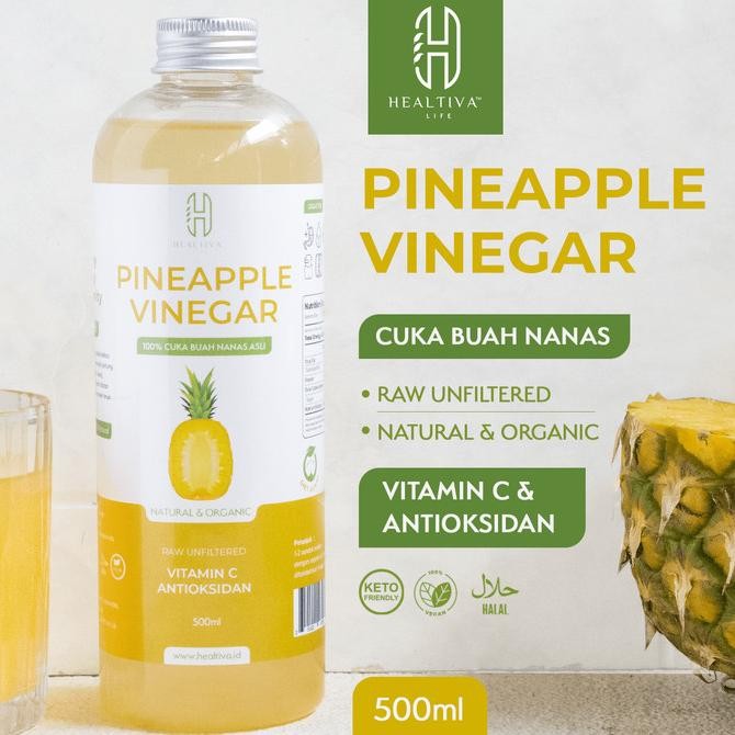 

STOK TERBATAS HEALTIVA CUKA BUAH NANAS | PINEAPPLE VINEGAR WITH THE MOTHER MINUMAN DIET KESEHATAN PROBIOTIK ORGANIK