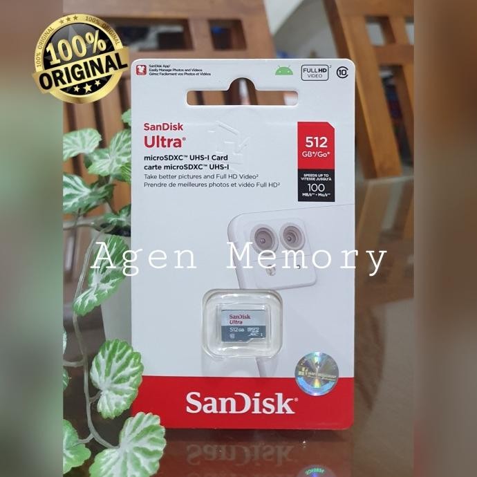 TERLARIS - Memori card Micro sd Sandisk 512gb 512 gb ultra class 10 microsd 100mb