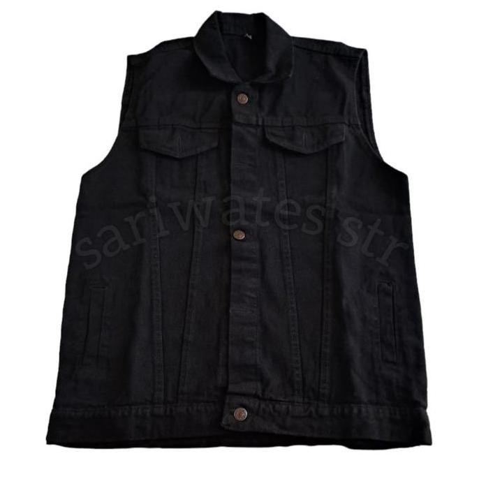 Tersedia Rompi Jumbo Pria Wanita Vest Bigsize Jeans Jaket Motor Tanpa Lengan Hitam XXL XXXL XXXXL Fo