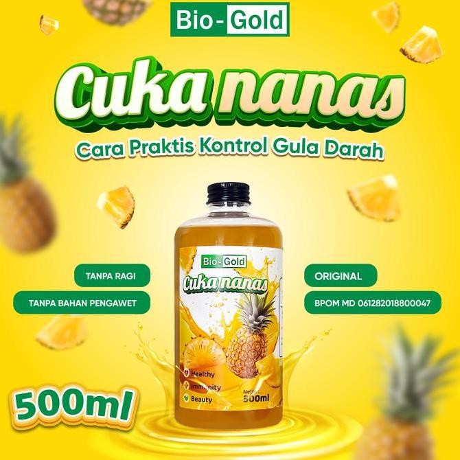 

STOK TERBATAS CUKA NANAS 500 ML - BIO GOLD FERMENTASI HERBAL ORGANIK UNTUK GULA DARAH ORIGINAL BPOM