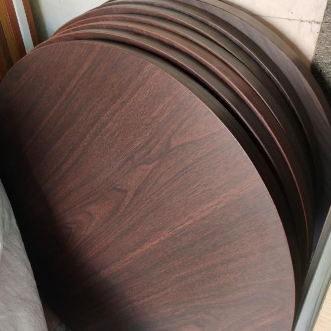 ready  Papan Meja Bulat Lapis HPL