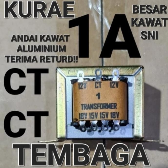 new PROTON TRAVO TRAFO 1A 1 A CT ERA BELL KING MASTER AUDIO SOUND PROTON murah