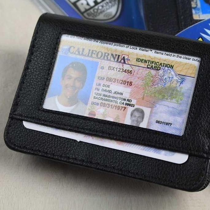 

tyS Lock Wallet Dompet Kartu Kredit Secure RFID Blocking Credit Card Purse