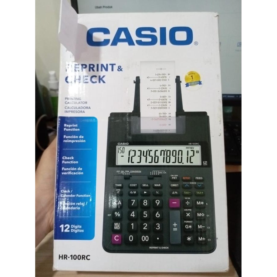 

tyS Kalkulator Print Casio HR 100 RC