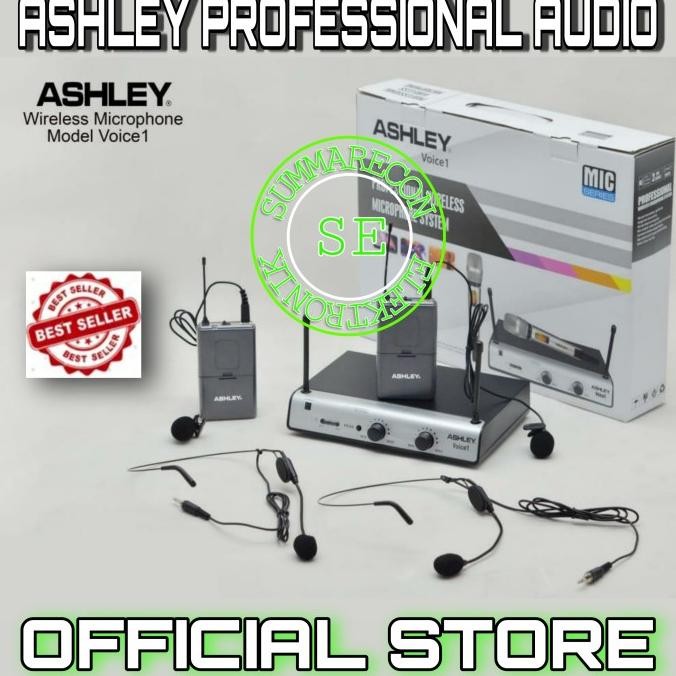 Mic wireless ashley voice 1 headset clip on