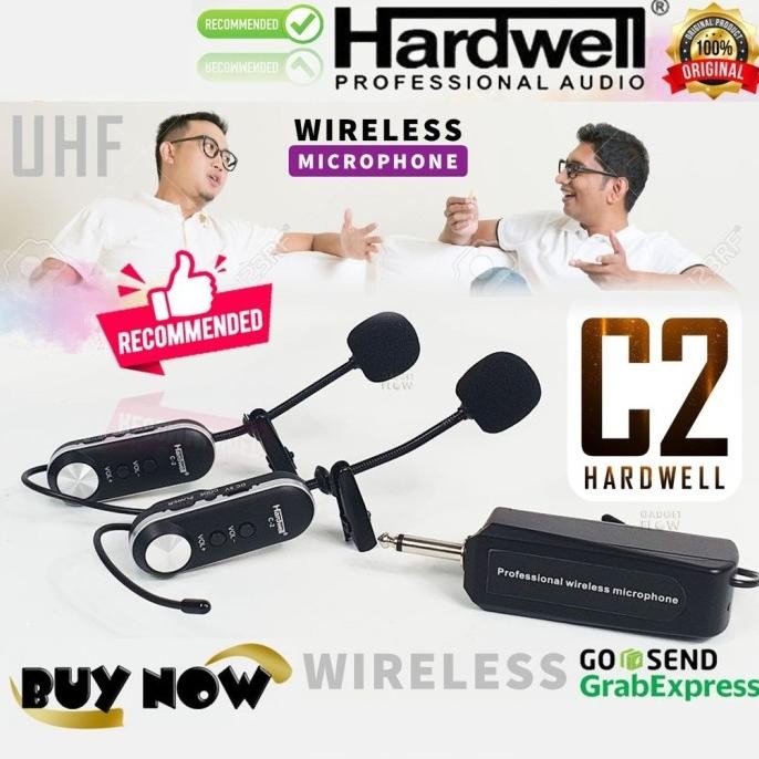 Mic Wireless HARDWELL C2 Jepit Clip On Original