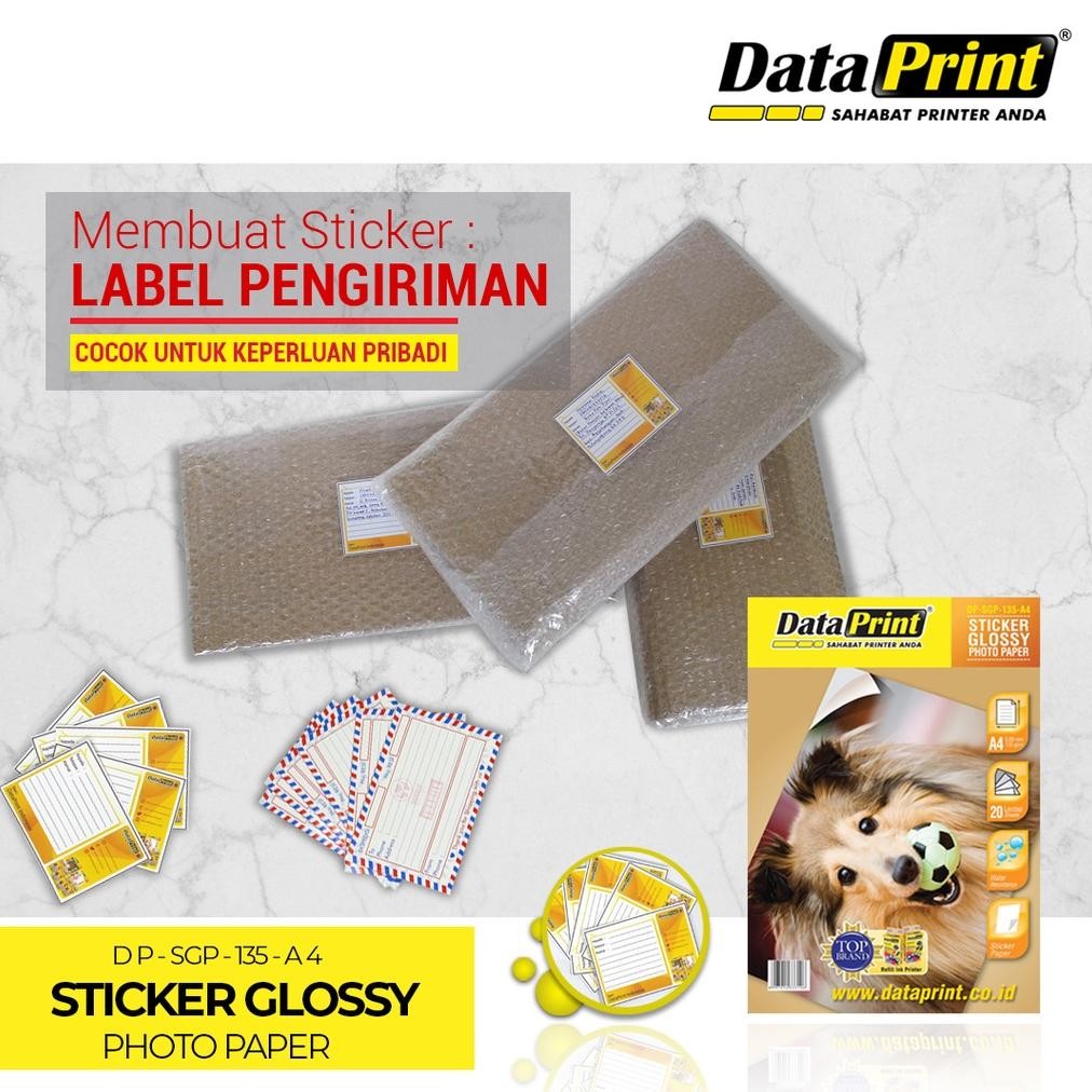 

baru !!! Beli 4 Gratis 1 DataPrint Sticker Glossy Paper 135 gr A4