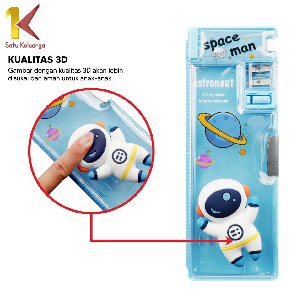 

baru !!! Satu Keluarga Tempat Pensil Anak 3D Timbul Magnetic Multifungsi A59 Kotak Pensil Alat Tulis Sekolah Pencil Case Magnet Untuk Anak Tk