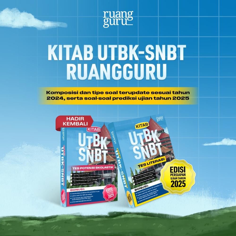baru  Kitab UTBK-SNBT Ruangguru Edisi Persiapan Ujian Tahun 2025 (TPS/TL)