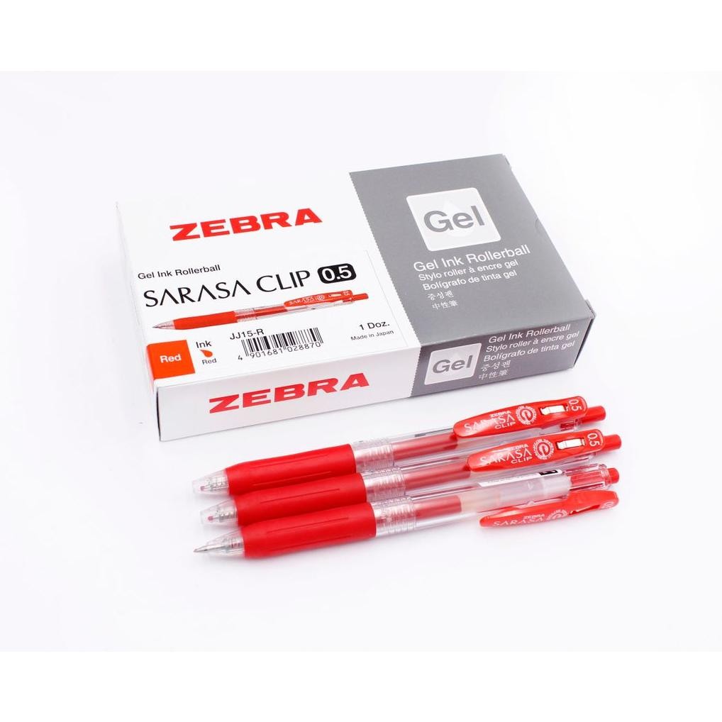 

ZEBRA Sarasa Clip Pulpen Gel 12 Pcs 0.5-1mm Gel Pen Alat Tulis murah