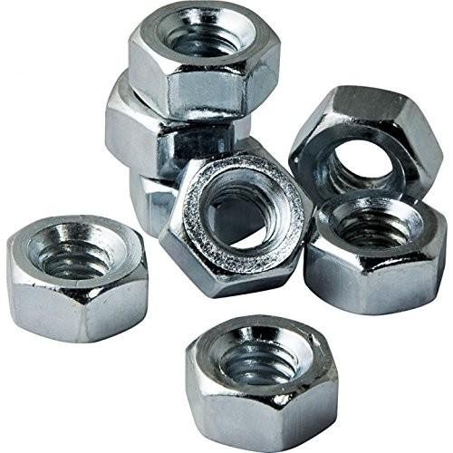 Nut MUR hole 5 mm 5mm hex hexagonal besi metal silver