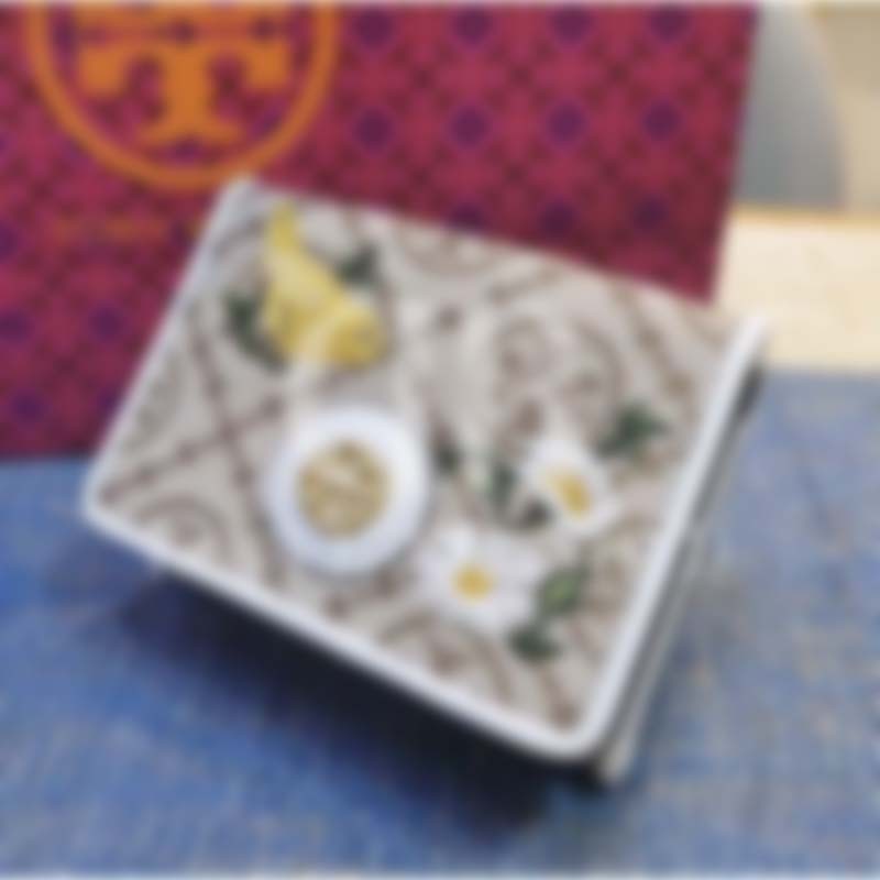 T Monogram Embroidered Wallet TB 8868