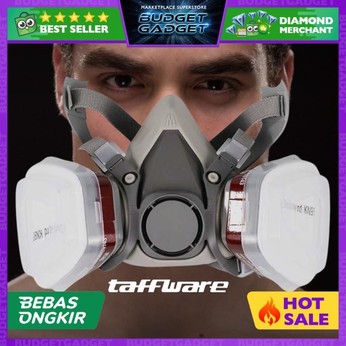 Taffware Masker Gas Respirator Anti Debu Gas Kimia Beracun 6200