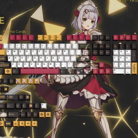 Keycap Keycaps Genshin Impact Noele Cherry Profile Pbt Theme New Stok