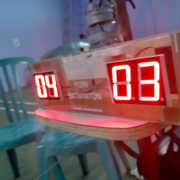 papan score / papan poin batminton digital