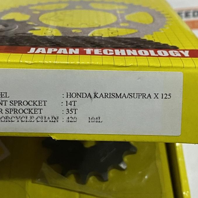 New GEAR SET SUPRA X 125 / KHARISMA ORIGINAL SSS CHAIN KIT