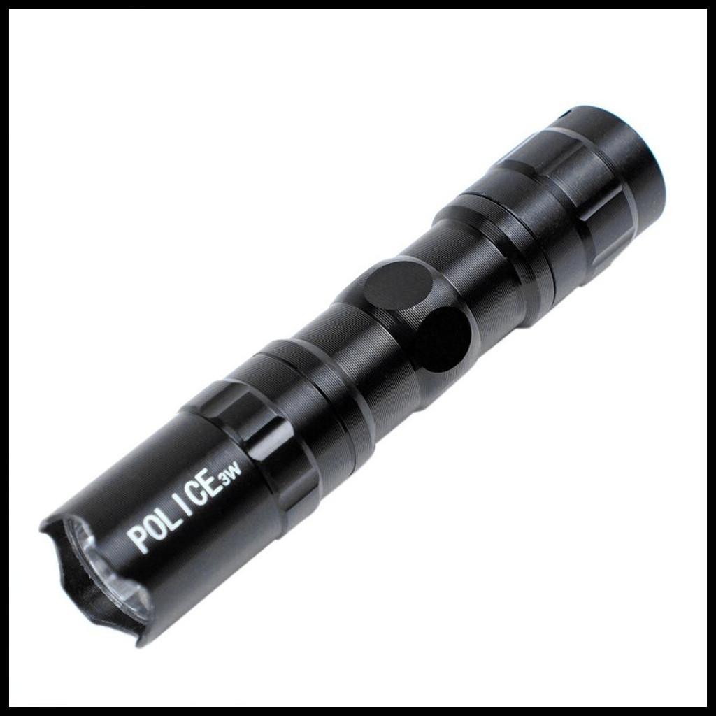 SENTER POLICE LAMPU CENTER POLISI 3W TAC 2L POLICE SWAT SENTER LED FLASHLIGHT WATERPROOF LED BATERAI
