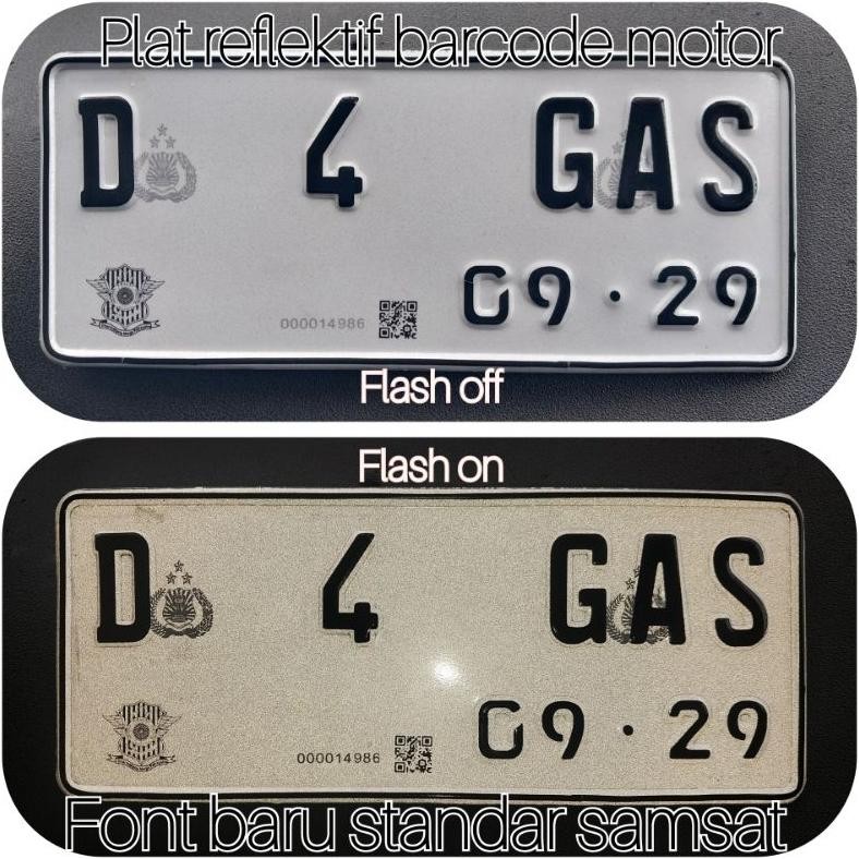 PLAT NOMOR MOTOR/REFLEKTIF/BARCODE