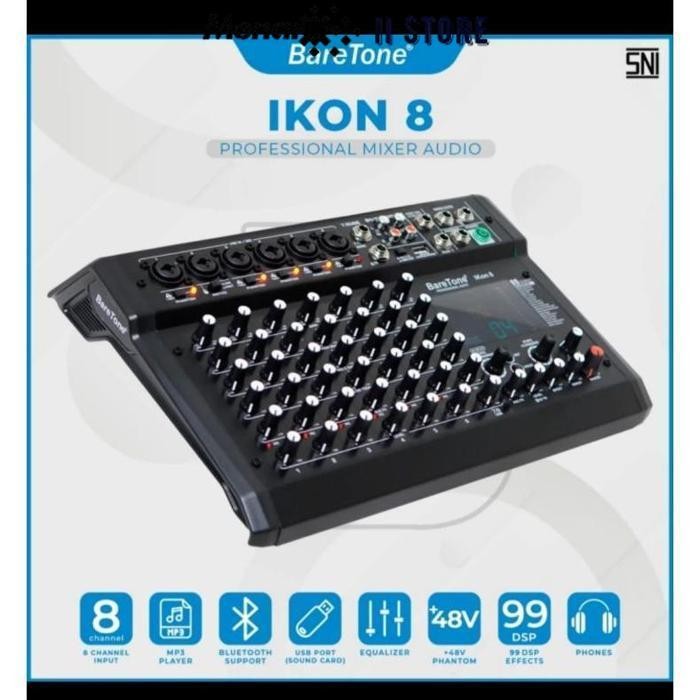 PROMO AUDIO MIXER BARETONE IKON-8/IKON-8 8CHENEL PROFESIONAL MIXER BARETONE ORIGINAL