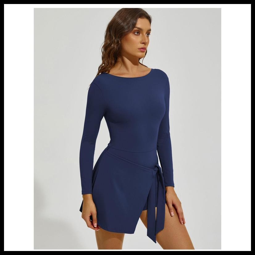 BORA BAJU TENNIS GOLF PADDLE DRESS LENGAN PANJANG SET WANITA