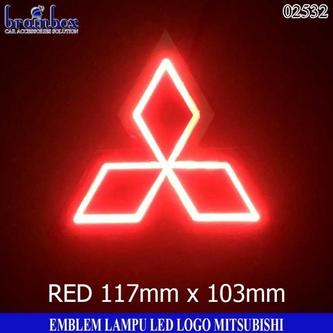 [[ BRODHE / HIGH QUALITY CAR LOGO LIGHT MITSUBISHI EMBLEM MOBIL LAMPU CAR LOGO LED BEST SELLER