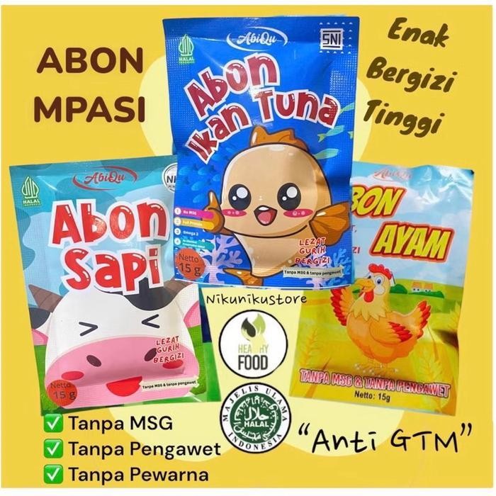 

Abon Mpasi Abon Abiqu 15 Gr Abon Sapi Abon Tuna Abon Ayam Tanpa Msg Tanpa Pengawet Food Snacks Bayi