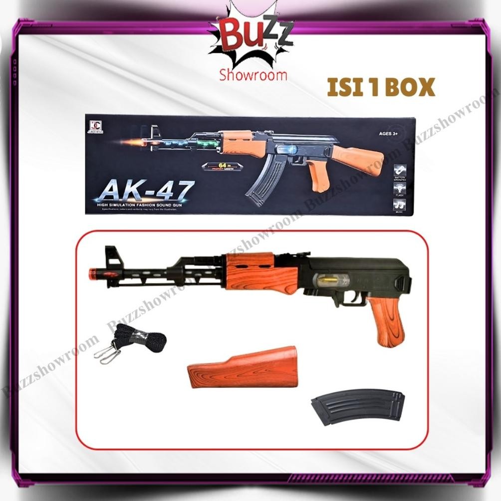 Fx-2 Rt-342 Tembakan Anak Sniper Rifle Ak47 Mainan Pistol Senjata Senapan Infrared Gun Ak 47 Origina