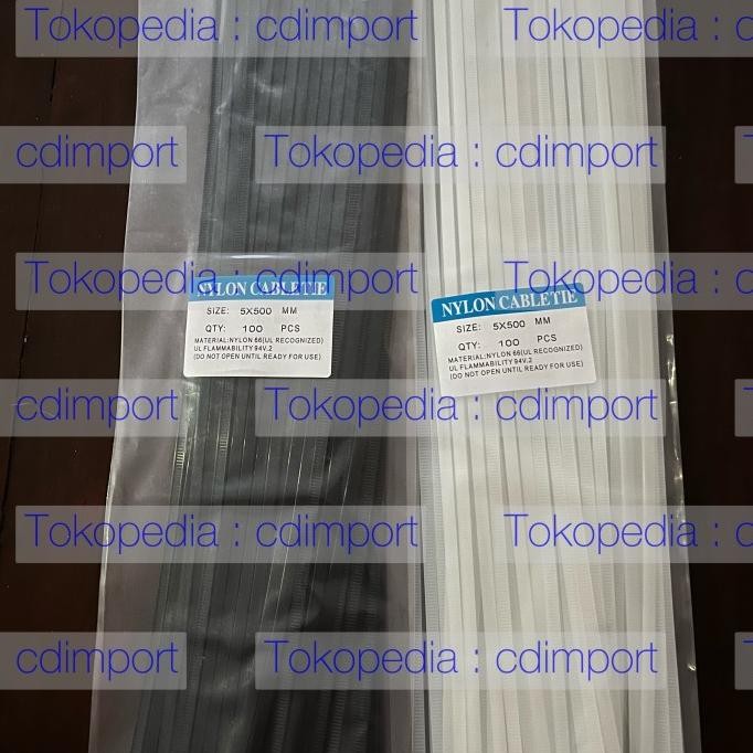 

Terlaris Kabel Tie 4,8 X 50Cm Cable Ties Nylon 4.8 X 500Mm Hitam Putih