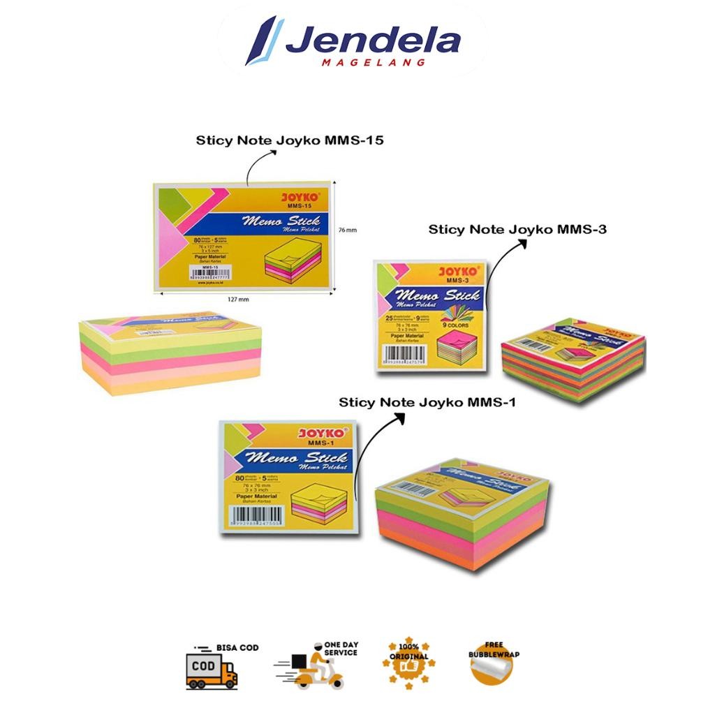 

Sticky Notes Joyko Memo Stick Mms-3 Mms-1 Mms-15 ATK