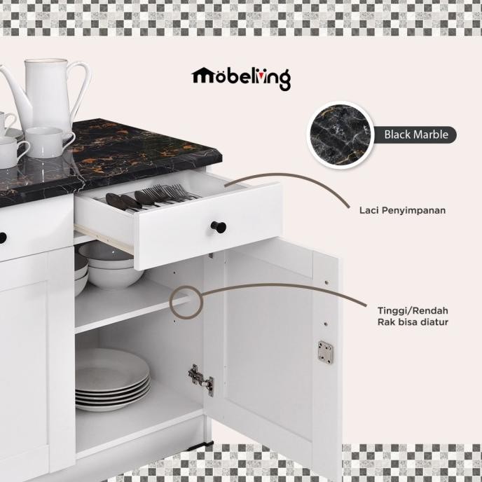 KITCHEN SET BAWAH 2 PINTU VENEZIA