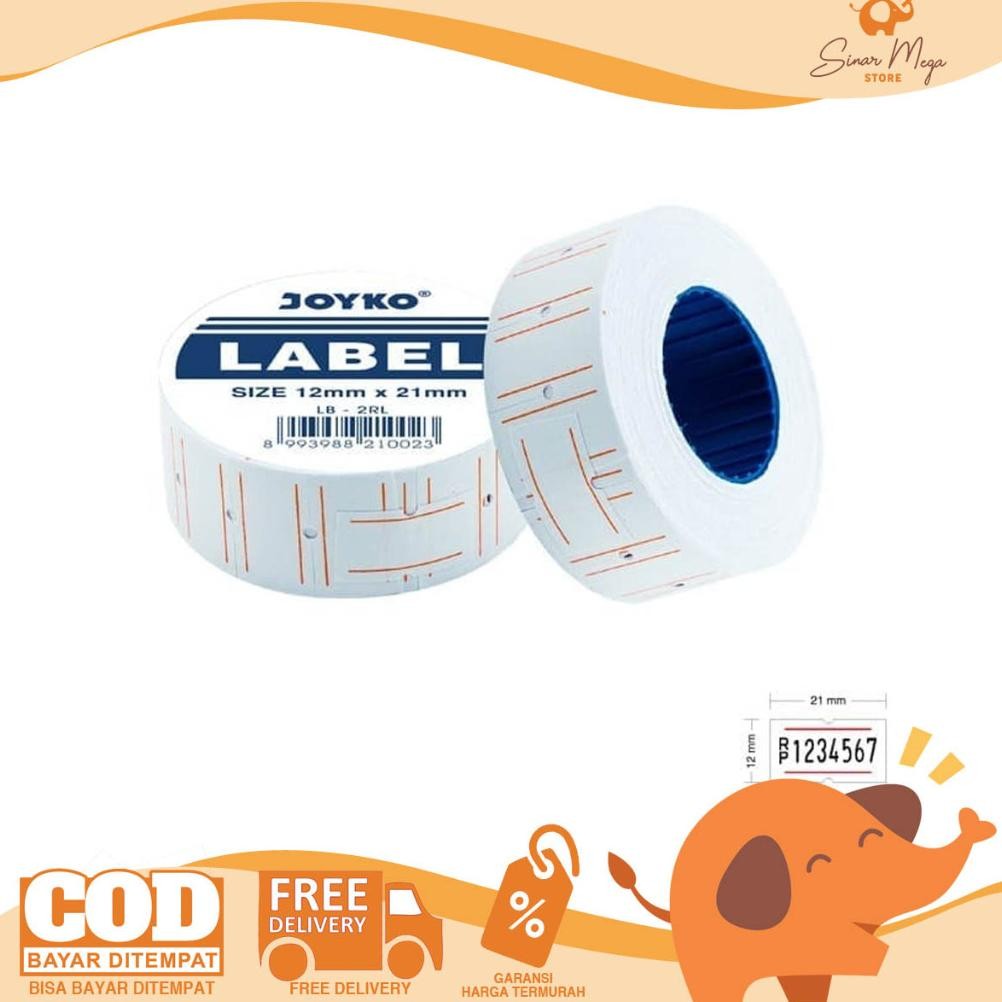 

VD08 io-98 PER PAK ISI 10 ROLL Joyko Price Label LB-2RL / Label Harga 1 Garis Murah Berkualitas Sale Murah