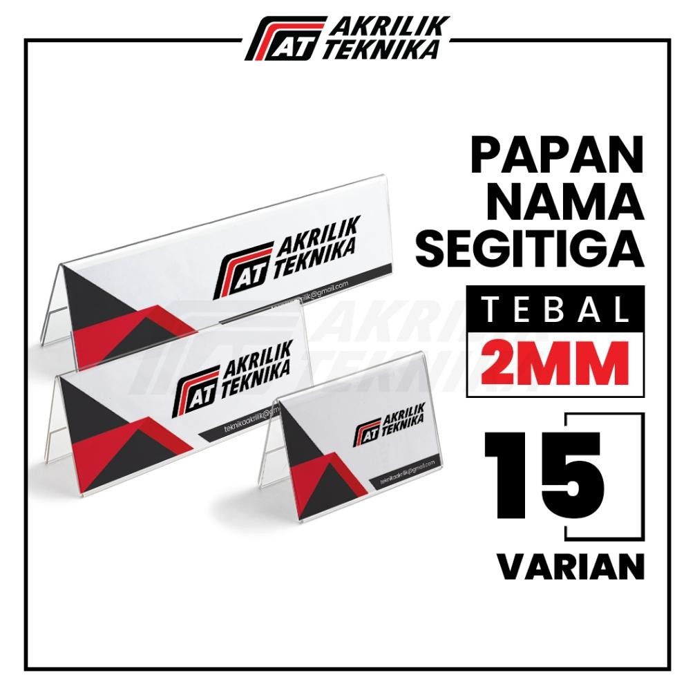 

redi Akrilik Papan Nama Meja / Panitia Display Kantor Tipe Segitiga