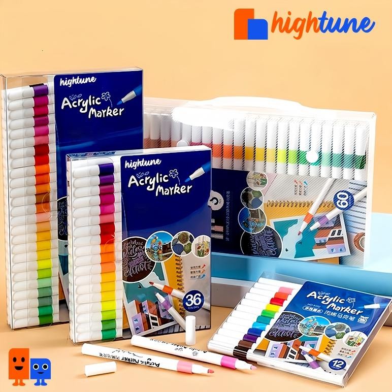 

redi Hightune Acrylic Marker Set Spidol Akrilik DIY Painting Spidol Pastel Pulpen Highlight Drawing Warna