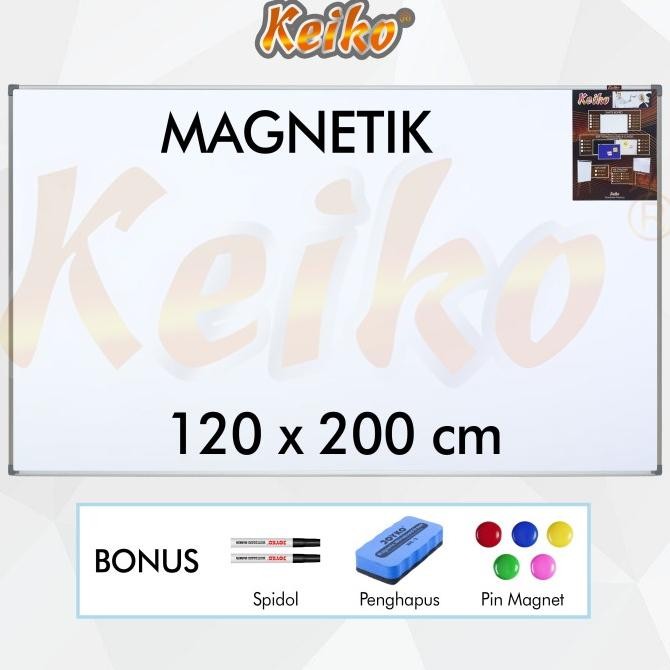

TERLARIS - Papan Tulis Whiteboard Gantung Magnet Single Face Keiko 120 x 200 cm