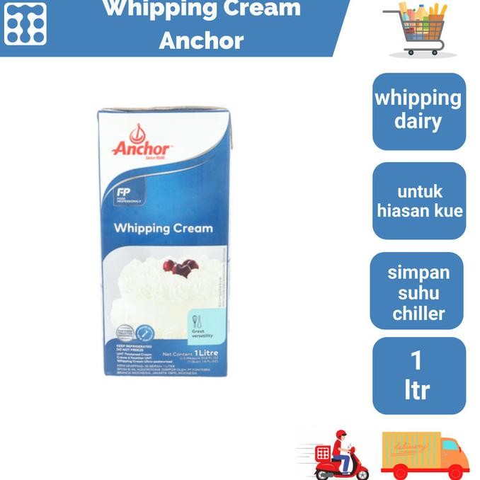 

Sale Whipping Cream Anchor 1 Liter (Khusus Gosend & Grab)