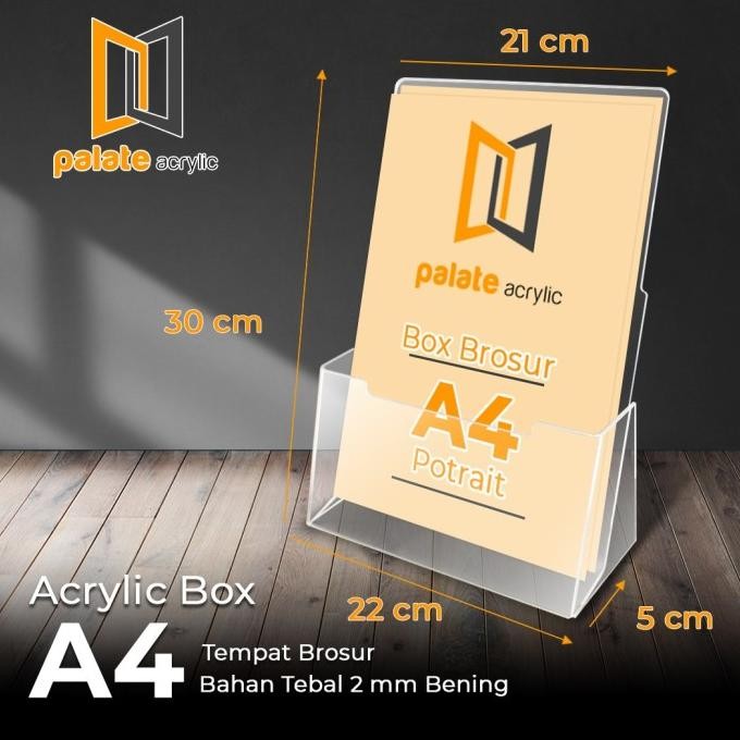 

new !!! AKRILIK TEMPAT BROSUR / RAK / BOX A4 - MODEL JADI murah
