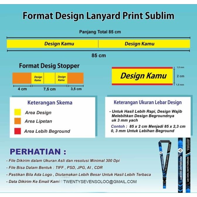 new  LANYARD CUSTOM DIGITAL PRINT SATUAN 2 Sisi 2 cm / 2.5 cm murah